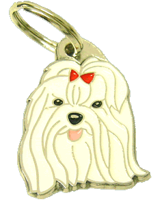 Maltês vermelho - pet ID tag, dog ID tags, pet tags, personalized pet tags MjavHov - engraved pet tags online
